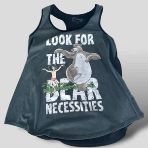 Disney The Jungle Book Bear Necessities Grey Girls Tank Top Xl Women’s S Baloo - Picture 1 of 6