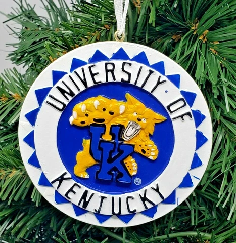 KENTUCKY WILDCATS MASCOT DISC RESIN ORNAMENTS 3.5" Cover