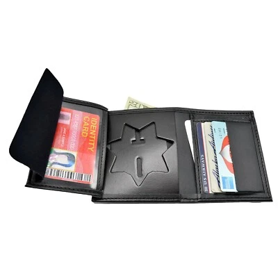 CHP California Highway Patrol Badge Police Wallet Bi Fold Leather Recessed - Image 1 of 4