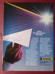 6/1984 PUB TURBOMACH SOLAR TURBINE GPU APU AVION PAPIER ORIGINAL AD - Bild 1 von 1
