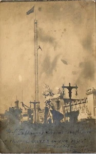 1904 RPPC Fiera Mondiale Dare Devil Diver Prof Speedy100 Ft Dive Pike St Louis MO - Foto 1 di 3