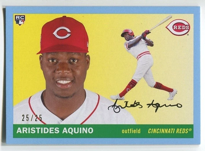 Aristides Aquino 2020 Topps Archives Blue Rookie RC #25/25 Cincinnati Reds