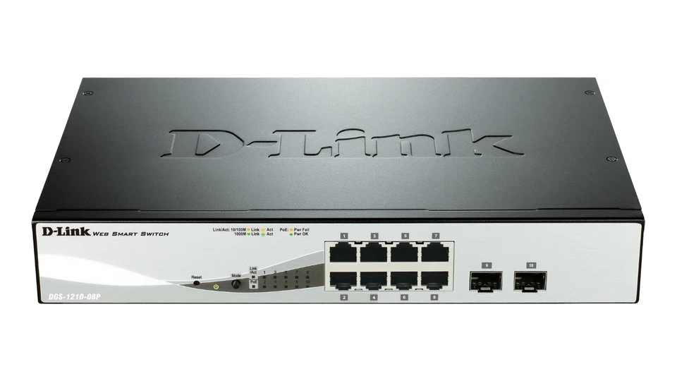 D-Link 8-Port L2 Managed Ethernet Switch (10/100/1000) - Black - Image 1 of 1