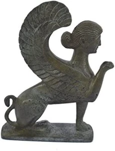 Sphinx Bronze Statue Skulptur - Museale Replik - Wächter heiliger Stätten - Bild 1 von 4