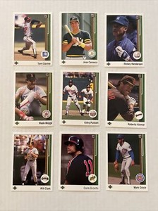 1989 Upper Deck STAR/HOF LOT OF 9! Kirby Puckett Rickey Henderson Jose Canseco