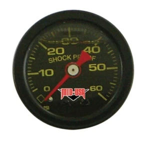 Mid USA 0-60 PSI 1.5" Black Face Liquid Filled Oil Pressure Gauge Harley 88036 - Picture 1 of 1