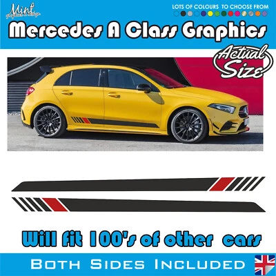 Mercedes A CLass Sport Stripes Decals Stickers Graphics AMG A45 002 - Image 1 of 4