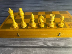 Chess set Handmade chess set Soviet chess USSR chess set Vintage chess Gift for - Picture 1 of 10