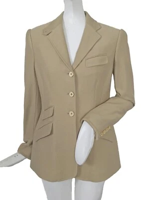 NUEVO Blazer Ralph Lauren para mujer (chaqueta)!  Estilo ecuestre tostado con ribete de gamuza Foto 1 de 4
