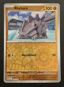 Rhyhorn - 074/142 - Reverse Holo - SV07: Stellar Crown - Pokemon TCG - Picture 1 of 3