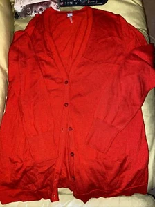 50%Off New BASLER 75%Wool 25% Silk cardigan jumper red Myer - Picture 1 of 9