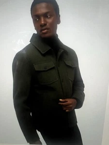 Kenneth Cole Heavyweight Twill Trucker Jacke XL, olivgrün, warm, mit Etikett - Bild 1 von 5