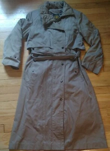 Vintage womens Fox Run Gale Gould khaki trenchcoat removable lining size 3  - Picture 1 of 8