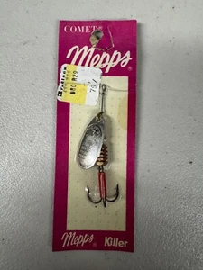 Vintage MEPPS Comet Killer Fishing Lure Size 3 Spinner NOS Original Card FRANCE - Picture 1 of 2