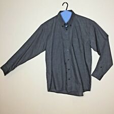 Ted Taylor Mens Charcoal Grey Long Sleeve Shirt 16” Collar 
