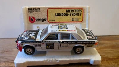 BURAGO 1/24 MERCEDES 280 E LONDON-SYDNEY #33 MADE IN ITALY - Photo 1/4