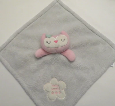 Manta de seguridad Baby Gear rosa búho gris hola mundo Foto 1 de 2