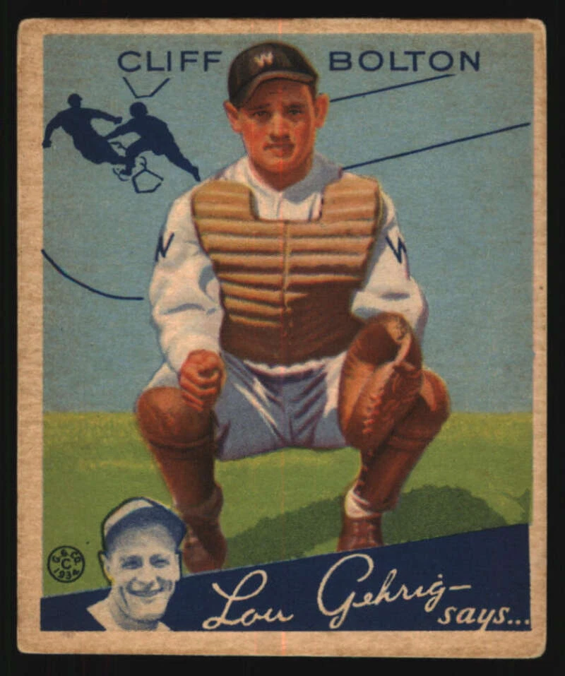 1934 Goudey #65 Cliff Bolton POOR RC Rookie Senators 576072 - Image 1 of 2