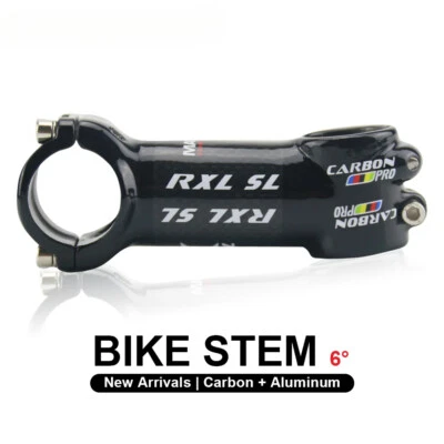 Carbon Fiber Bike Stem 6 Degree MTB Handlebar Stem 31.8mm Road Bicylce Stem - Image 1 of 4