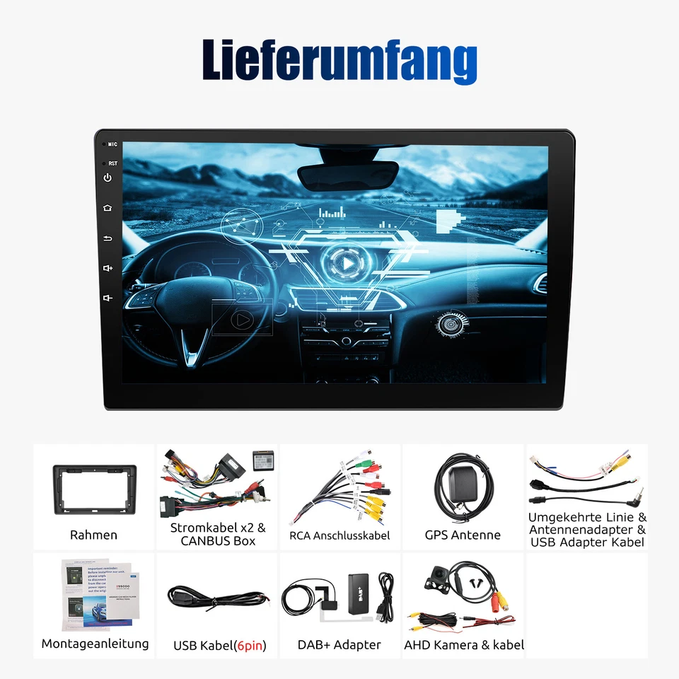 Für Fiat Ducato Citroen Jumper DAB Autoradio 64G Android 14 Carplay GPS WIFI Kam - Bild 1 von 4