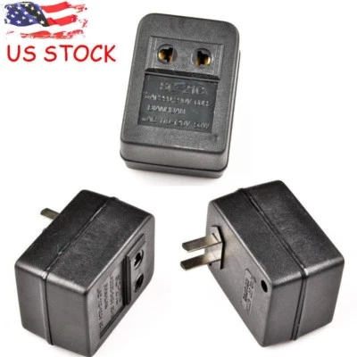 Universal Voltage Converter Adaptor 50W Step Up 110V-220V Transformer US Plug - Image 1 of 4