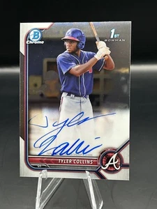 2022 Bowman Chrome Prospect Autographs CPA-TCS Tyler Collins ~ Atlanta Braves - Picture 1 of 3