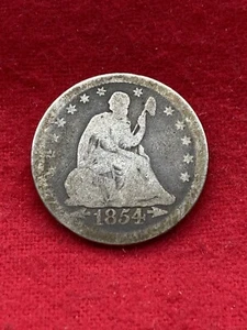 1854 Liberty Seated Quarter  w/Arrows (EUS009) - Picture 1 of 2