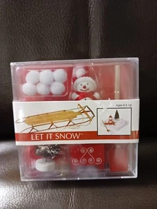 Christmas Village Accessories Let It Snow Mini Set, New - Picture 1 of 9