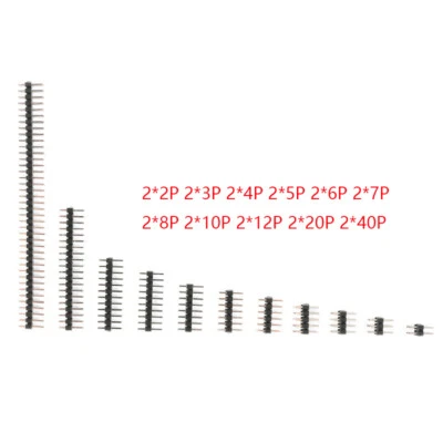 2mm Pitch 2*2P/3P/4P/5P/6P/7P/8P/10P - 40P Double Row Straight Pin Header Strip - Image 1 of 4