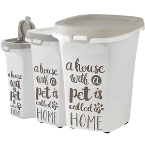 Storage Container Dispenser Dry Food Seed Pet Animal Bin Dog Cat Bird M L or XL  - Picture 1 of 28