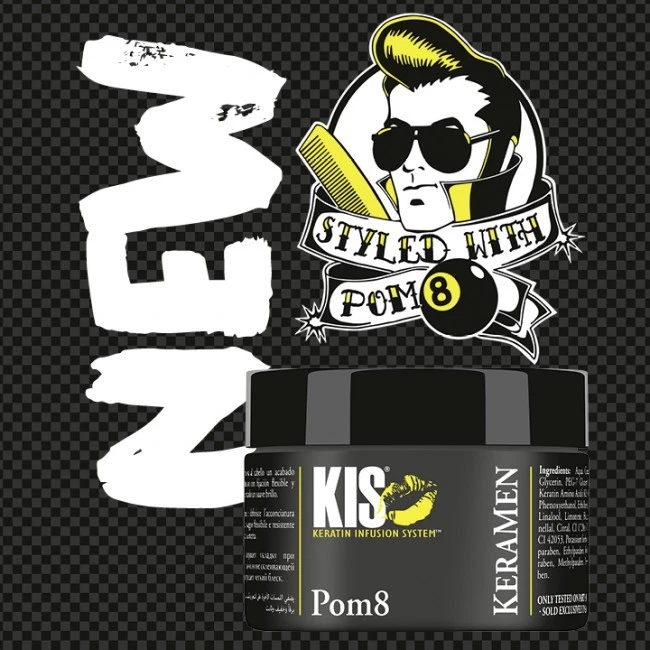 NEU KIS KeraMen POM8 Pomade mit  Keratin 150ml Glanz starker Halt - Bild 1 von 1