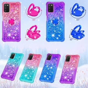Funda protectora degradada de brillo líquido con soporte de anillo para teléfono para Samsung Galaxy A14 A53 - Imagen 1 de 68