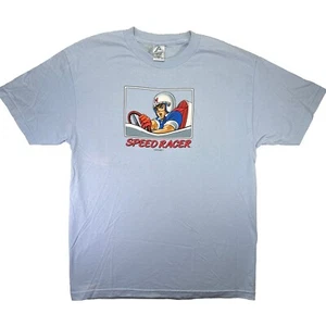 VTG Y2K Speed Racer T Shirt Blue 2002 90s Cartoon Anime Mens L XL Alstyle DEAD - Picture 1 of 18