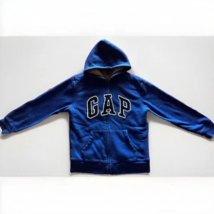 GAP kids Sz XXL Hooded Sweatshirt Hoodie Zipper GAP Logo Vibrant Blue - Picture 1 of 9