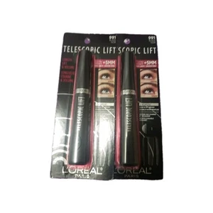 2 L'Oreal Paris Telescopic LIFT Lengthening Mascara #991 Black - Picture 1 of 1