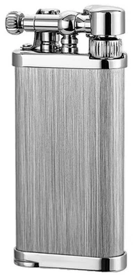 Encendedor de pipa de butano Old Boy IM Corona 90 grados llama cromada líneas de cabello - 1205 Foto 1 de 2