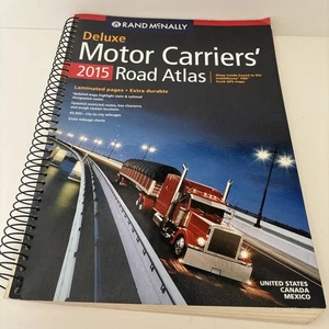 Deluxe Motor Carriers’ 2015 Road Atlas Spiral Bound Laminated Pages - Picture 1 of 17