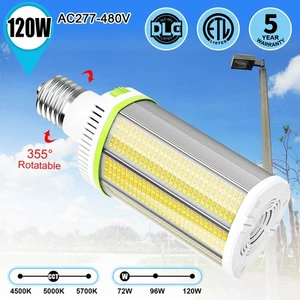 480V 120W LED Corn Light Bulb Adjustable CCT Warehouse Parking lot Lamp 18,000LM - Picture 1 of 11