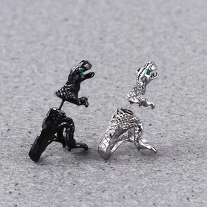 2 Pairs Dinosaur Stud Earrings Miss Fashion Women Eardrop Jewelry - Picture 1 of 11