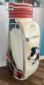 Vintage Belding Sports Leather Golf Cart Bag Town And Country Disney, 6 Way - Picture 1 of 5