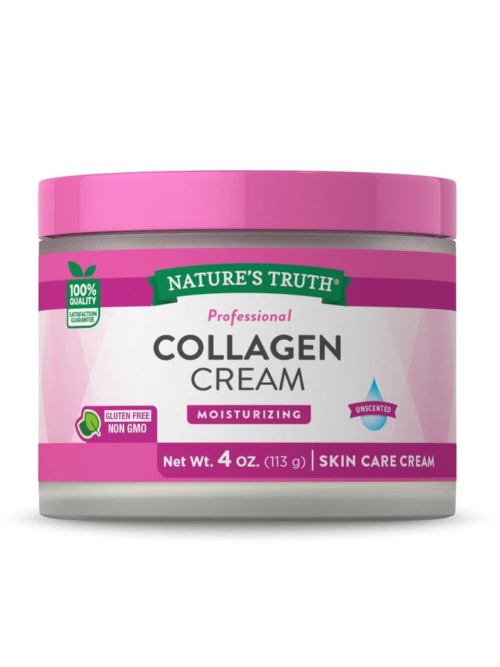 Nature's Truth Professional Moisturizing Collagen Skin Cream 4 Oz