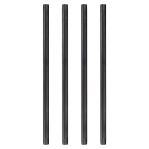3/4” x 24” Black Steel Plumbing Pipe, Pre Cut, Industrial Steel Grey Fits Sta... - Picture 1 of 9