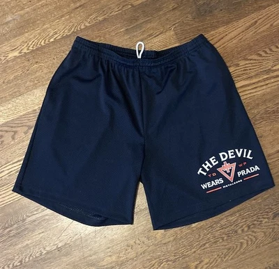 Pantalones Cortos de Gimnasio THE DEVIL WEARS PRADA Banda Metalcore XL Death Metal Hardcore Merch Foto 1 de 4