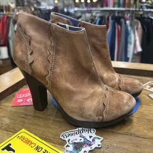 Biviel Couture Brown Women US 7.5-8 Heel Zip Up Ankle Booties E3 - Picture 1 of 12