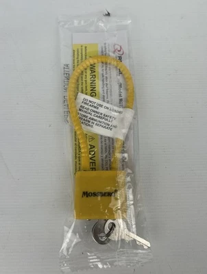 Bloqueio de cabo Mossberg com 2 chaves trava de proteção de segurança armas de fogo amarelo NOVO - Imagem 1 de 4