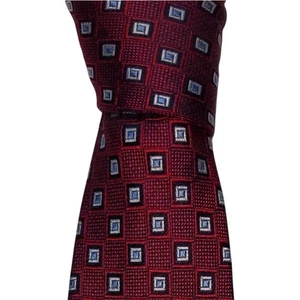 Jos A Bank Traveler Stain Resistant Silk Necktie Men's Iridescent Burgundy Tie  - Picture 1 of 3