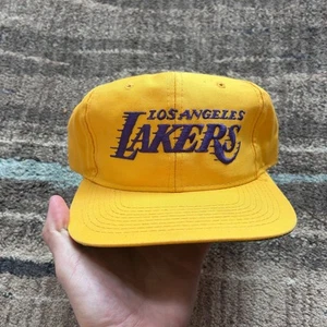 Vintage 90's Sports Specialties Los Angeles Lakers Motion Script Snapback Hat - Picture 1 of 6
