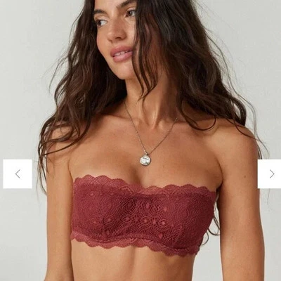 Bralette Out From Under Nuevo Sin Etiquetas Fin de Semana en Marrakech Bandeau Talla SP Encaje Naranja Foto 1 de 4