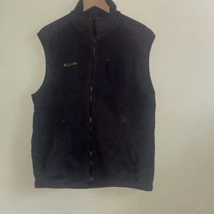 Columbia Fleece Weste Herren Large schwarz Reißverschluss ärmellose Jacke Outdoor Wandern - Bild 1 von 7