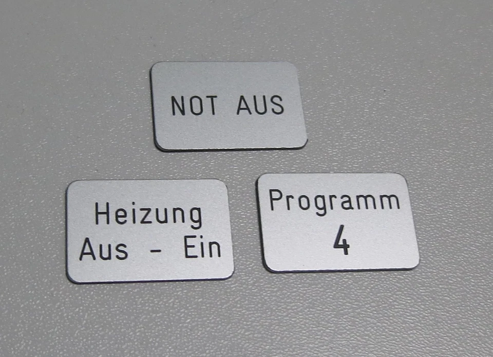 Einlegeschilder für Schildträger Klöckner Moeller 27 x 18 mm NEU incl. Gravur